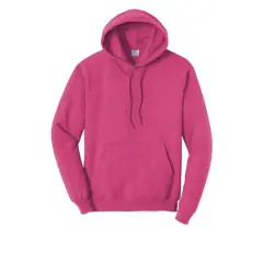 Port & Company&reg; Heathered Colors Core Fleece Pullover Hooded Sweatshirt Heather Sangria