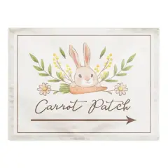Bunny Carrot Patch Placemat 18" x 14" Cotton Twill Placemat
