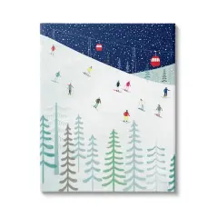 Stupell Industries Skiing Night Sky Winter Slopes Canvas Wall Art