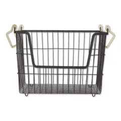 DII&reg; Medium Rectangle Metal Basket Black/Gold