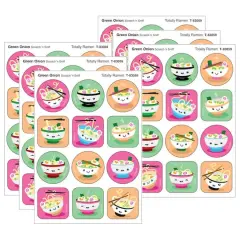 TREND Enterprises&reg; Totally Ramen, Green Onion Scent Scratch 'n Sniff Stinky Stickers&reg;, 6 Packs of 48