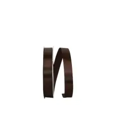 JAM Paper 7/8" x 100yd. Single Face Satin Allure Ribbon Brown