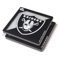 NFL 3D Logo Series Coaster Set Las Vegas Raiders