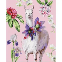 Flower Llama Paint-by-Number Kit by Artist's Loft&reg;