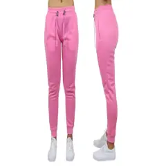 Galaxy by Harvic Slim Fit Heavyweight Fleece-Lined Women&rsquo;s Joggers Pink