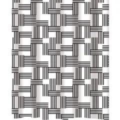 Bath Bliss Woven Stripes Design Shower Curtain