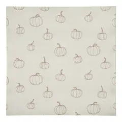 Dusty Rose Mini Pumpkin Pattern Cotton Twill Napkin