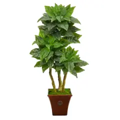 6ft. UV Resistant Bird Nest Tree in Brown Planter