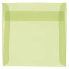 JAM Paper 6.5" x 6.5" Translucent Vellum Envelopes, 50ct. Leaf Green