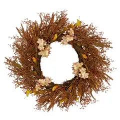 32" Brown Fall Grass Autumn Harvest Wreath