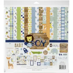 Echo Park&trade; Paper Co. Baby Boy Collection Kit, 12" x 12"