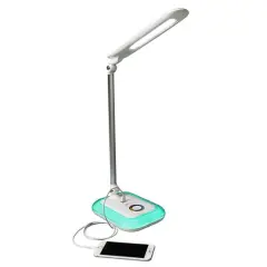 OttLite Wellness Series 17" Glow LED White Desk Lamp with Color Changing Base