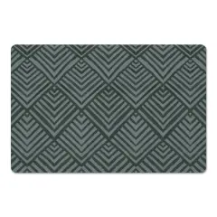 Watercolor Diamond Floor Mat Emerald