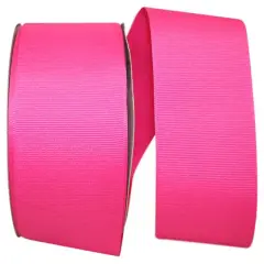 JAM Paper 2.25" Grosgrain Texture Ribbon Shocking Pink
