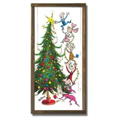 24" The Grinch Christmas Tree Framed Wood Plaque