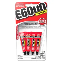 E6000 Premium&trade; Contact Adhesive Mini Tubes, 4ct.