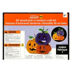 3D Wood Jack-o'-Lantern Craft Kit by Creatology&trade;