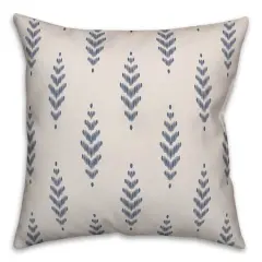 Modern Indigo Ikat Throw Pillow 18" x 18"