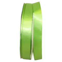 JAM Paper 7/8" x 100yd. Double Face Satin Ribbon Kiwi