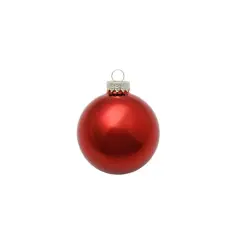Whitehurst 40ct. 1.25" Glossy Glass Ball Ornaments Red Shiny