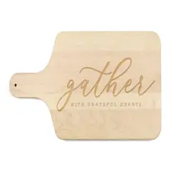 Grateful Hearts 17" x 8" Maple Paddle Cutting Board