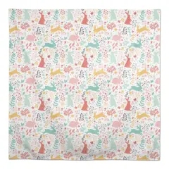 Scandinavian Bunny Pattern 58" x 58" Tablecloth