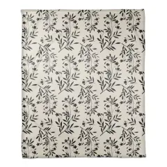 Monochromatic Floral Bunch 50" x 60" Coral Fleece Blanket