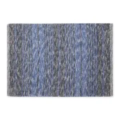 DII&reg; Variegated Stripe Handwoven Recycled Yarn Rug, 2ft. x 3ft. Nautical Blue