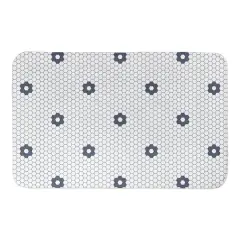 Floral Tile Pattern 34" x 21" Bath Mat