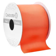 2.5" x 10yd. Satin Wired Ribbon by Celebrate It&reg; Classic Orange