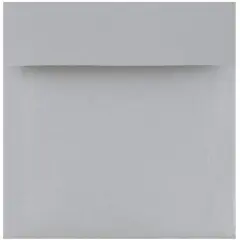 JAM Paper 6" x 6" Square Metallic Invitation Envelopes, 50ct. Silver Stardream