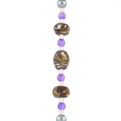 Purple Lampwork Glass Swirl Rondelle & Oval Beads by Bead Landing&trade;