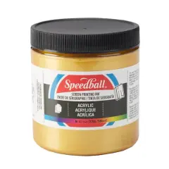 Speedball&reg; Acrylic Screen Printing Ink, 8oz. Gold