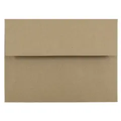 JAM Paper 4.75" x 6.5" Premium Invitation Envelopes, 50ct. Brown Kraft