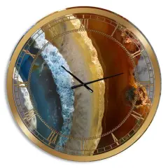 Designart Mineral Slice XV Oversized Fashion Wall Clock