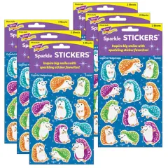 Trend Enterprises&reg; Sparkle Stickers&reg; Colorful Hedgehogs, 6 Packs of 24