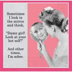 JAM Paper I Look In The Mirror Cocktail Napkins, 40ct.