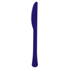 JAM Paper Premium Utensils Plastic Knives Party Pack, 48ct. Navy Blue