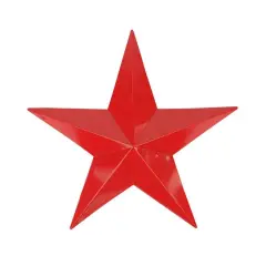 15" Scarlet Red Country Rustic Star Indoor/Outdoor Wall Decoration