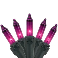 35ct. Mini Christmas Light Set Purple
