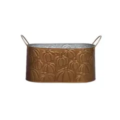 11.5" Gold Pumpkin Metal Bucket by Ashland&reg;