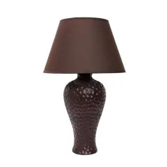 Creekwood Home Essentix 20" Ceramic Winding Table Lamp Brown