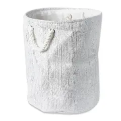 DII&reg; 17" Woven Paper Lurex Storage Bin White and Silver