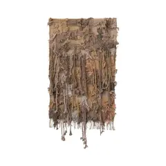 Hello Honey&reg; Multicolor Woven Cotton with Fringe Chindi Wall Hanging