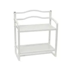 Household Essentials 20" Metal Wall Mounted Bathroom Storage Rack White
