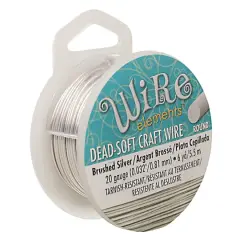 The Beadsmith&reg; Wire Elements&trade; 20 Gauge Tarnish Resistant Soft Temper Wire, 6yd. Brushed Silver