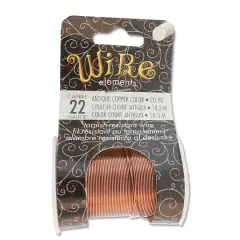 The Beadsmith&reg; Wire&trade; Elements 22 Gauge Tarnish-Resistant Wire Antique Copper