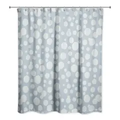 74" Bubbles All Over Shower Curtain Blue