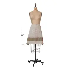 Hello Honey&reg; Woven Cotton and Linen Half Apron with Pocket