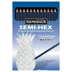 General's&reg; Semi-Hex&reg; Classic Graphite Drawing 12 Pencil Set
